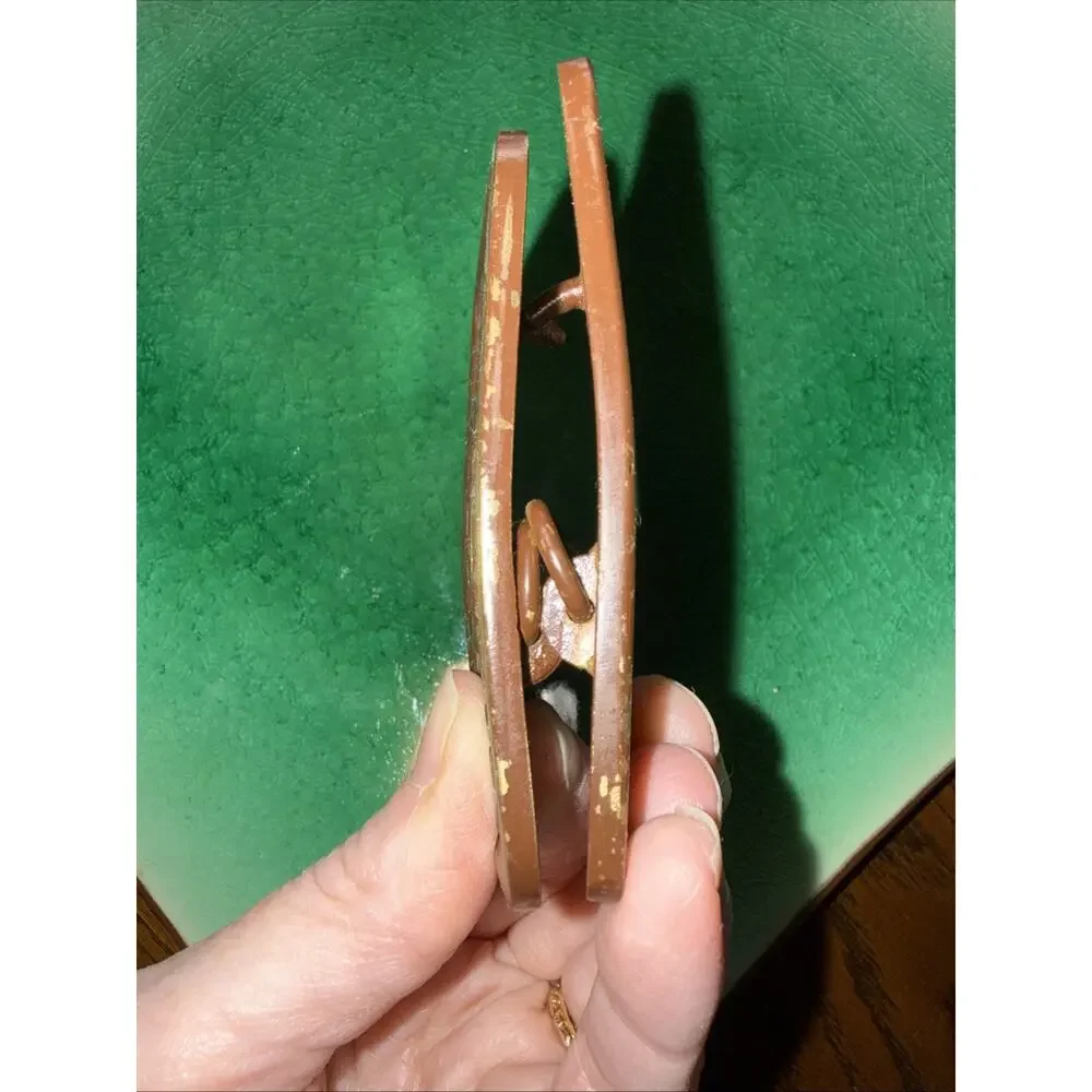 Vintage Set Of 2 Solid Brass 3